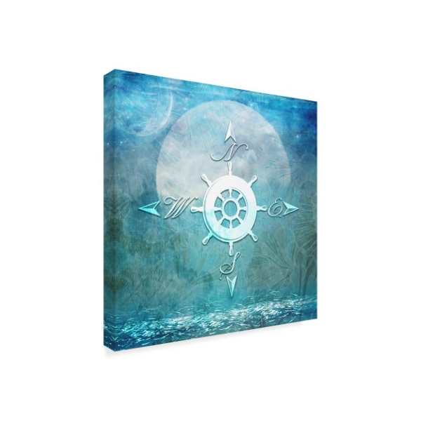 Lightboxjournal 'Sailor Away Compass' Canvas Art,18x18